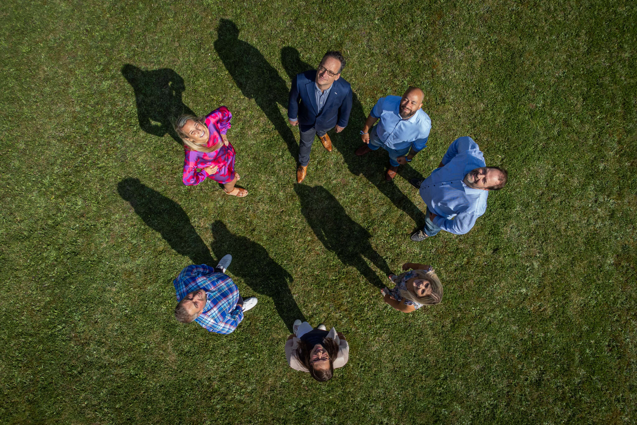 Equipe de Belcenter vue drone