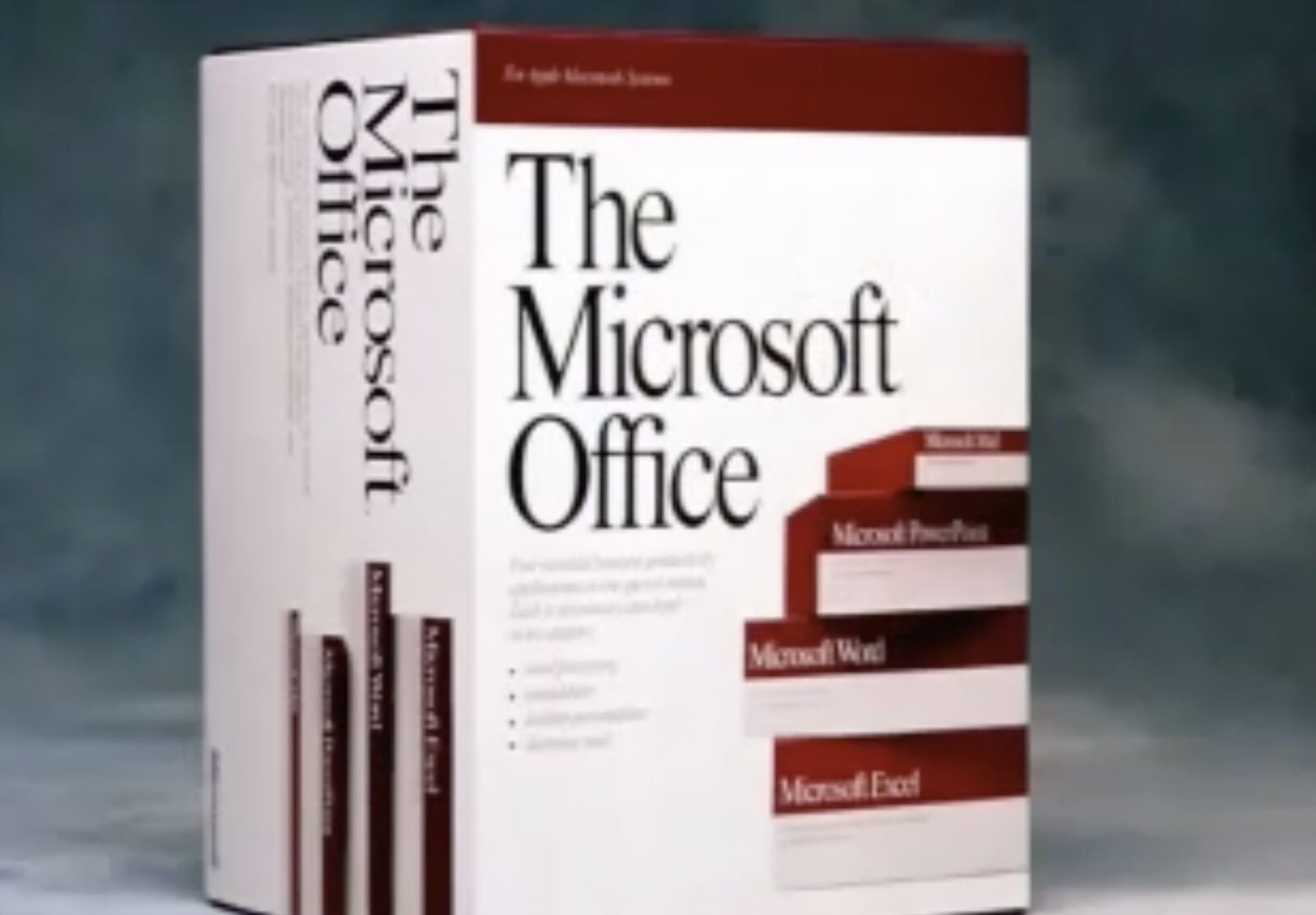 Boite de Microsoft Office en 1989 lancée en 1990 (disquettes)