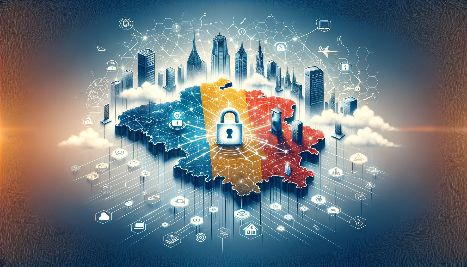 Une carte de la Belgique illustration le rôle du VPN dans les entreprises et PME